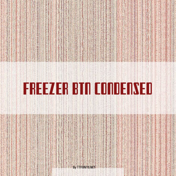 Freezer BTN Condensed example